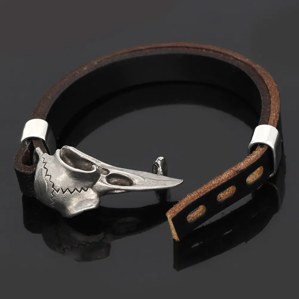 Viking Skull & Crow Bracelet