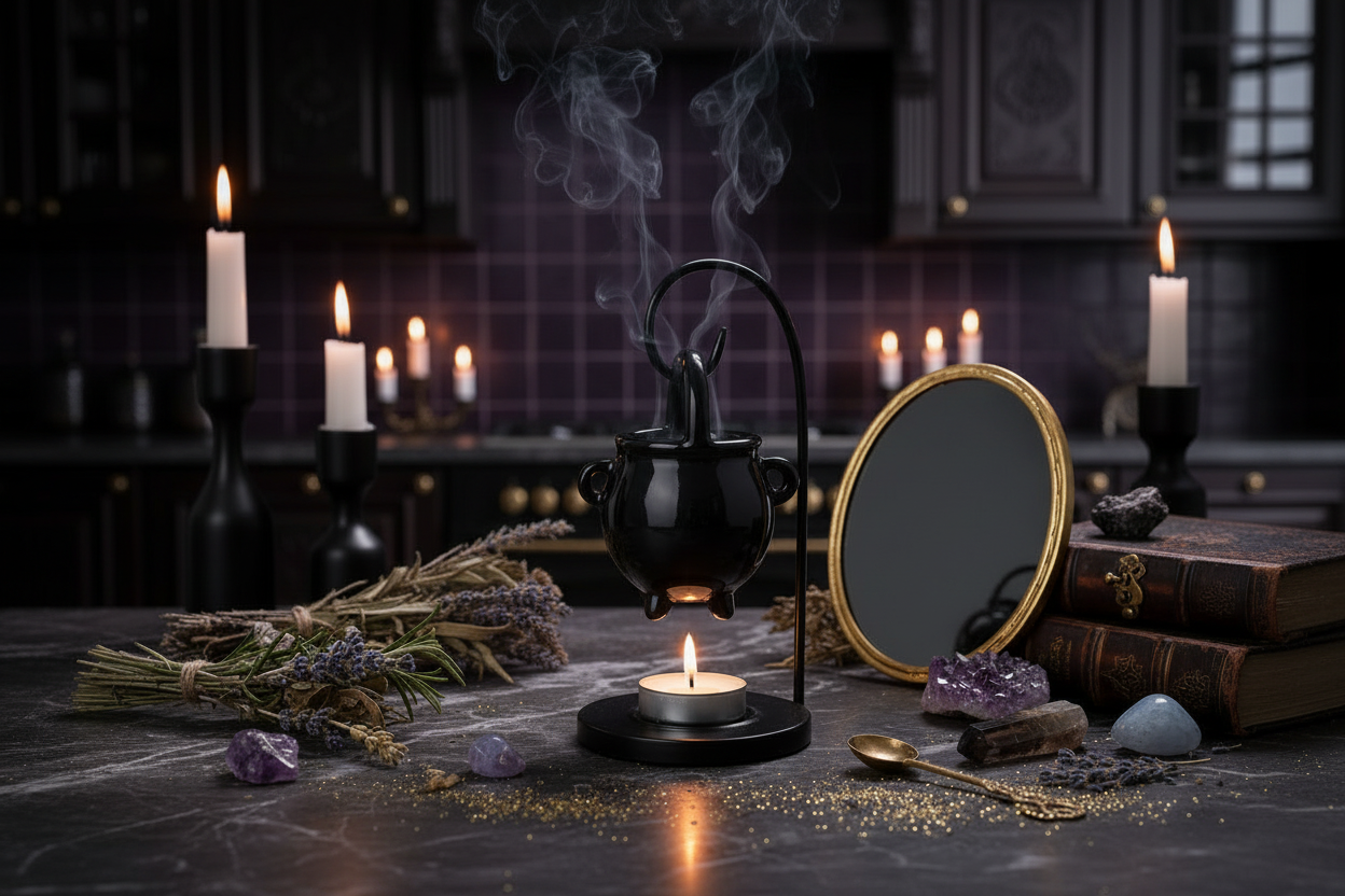 Cauldron Candle Burner Sorceress Sanctuary