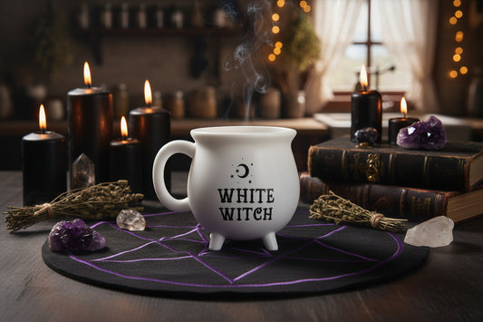 Witches Brew Mug - Sorceress Sanctuary Black - 1PC-White - 1PC