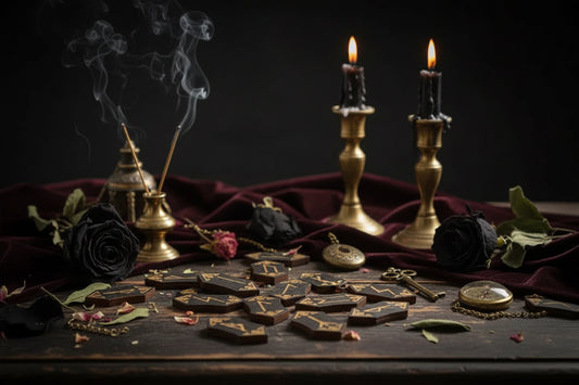 Woodcut Rune Set - Sorceress Sanctuary Black / Wooden Props
