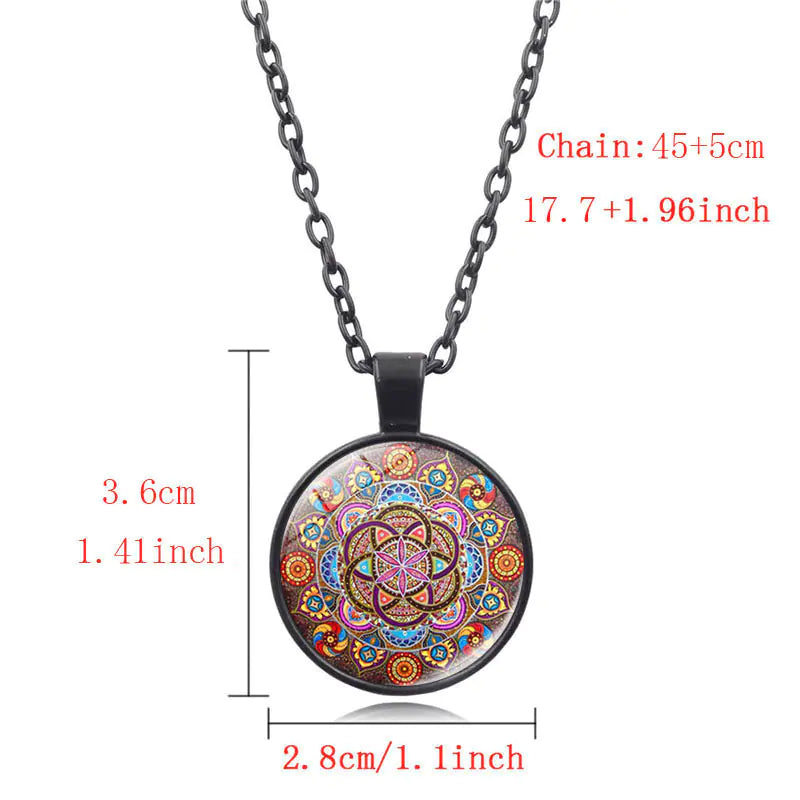 Vintage Mandala Chakra Necklace