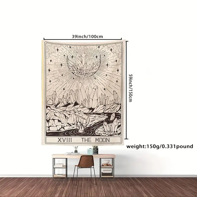 Mystical Tarot Moon Tapestry