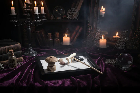 Zen Sand Tray - Sorceress Sanctuary Black / 15*11*1.2-Accessory 1 / 15*11*1.2-Accessories 2 / 15*11*1.2-Accessories 3 / 15*11*1.2-Accessories 4 / 15*11*1.2