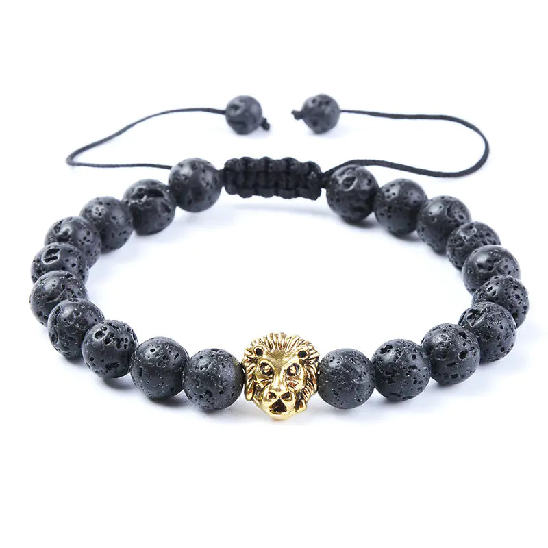 Black Dragon & Lion Head Bracelet Sorceress Sanctuary