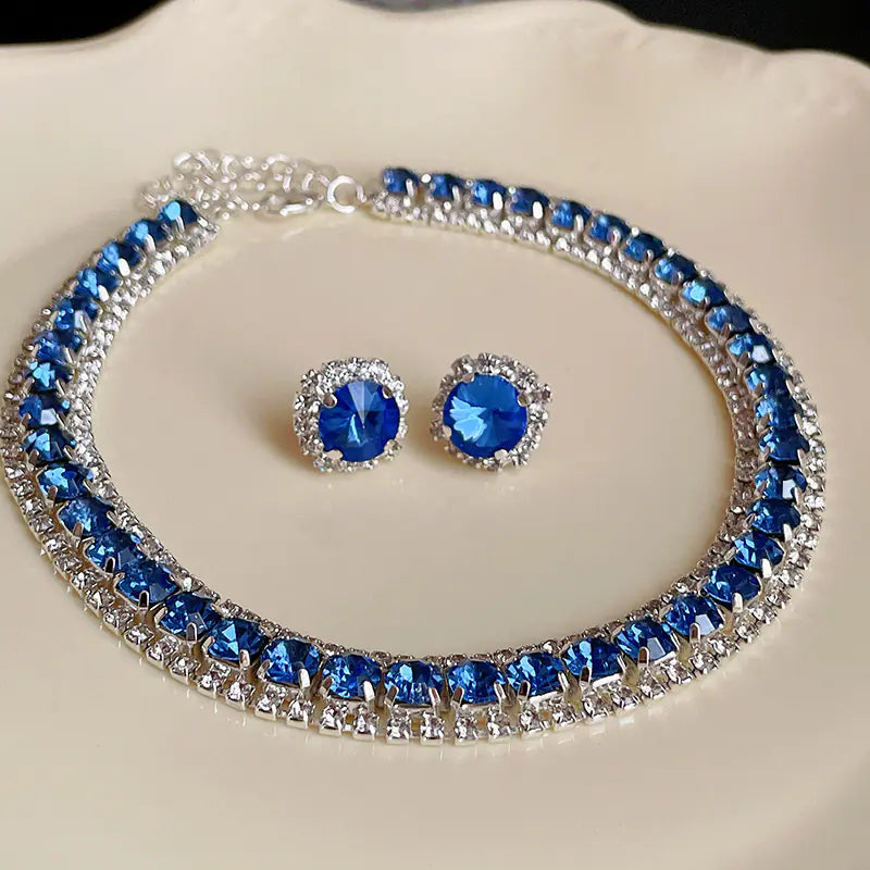 Elegant Crystal Necklace & Earring Set Sorceress Sanctuary