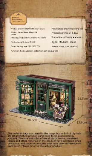 DIY Wooden Magic Street House Kit Sorceress Sanctuary