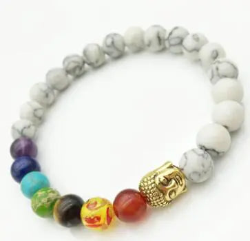 Chakra Buddha Bead Bracelet