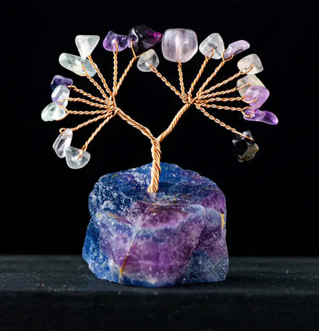Natural Crystal Tree | Amethyst Base Sorceress Sanctuary