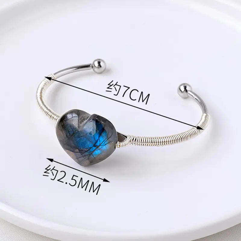 Blue Labradorite & Moonstone Bracelet