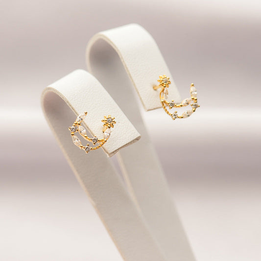 Zircon Moon Earrings Sorceress Sanctuary