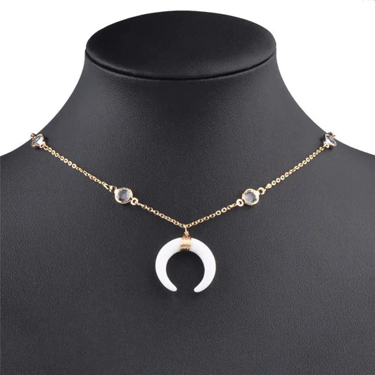 Crescent Moon Necklace Sorceress Sanctuary