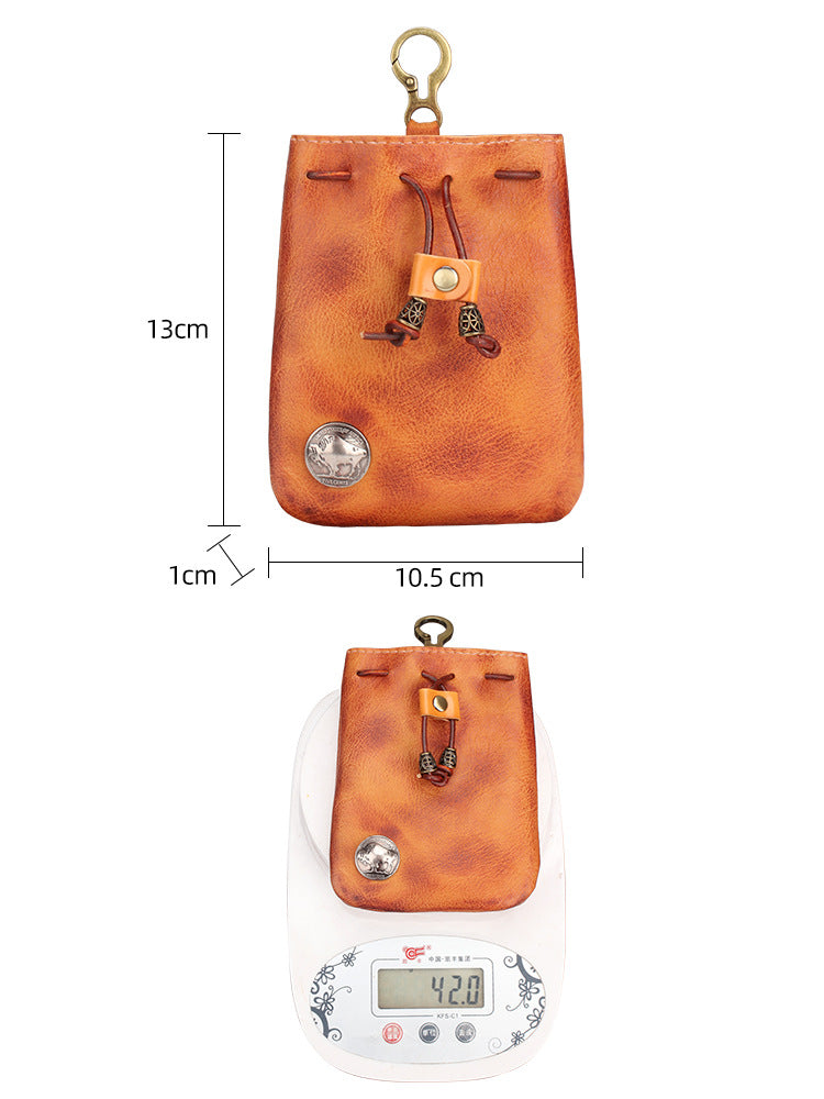 Antique Leather Coin Bag Sorceress Sanctuary