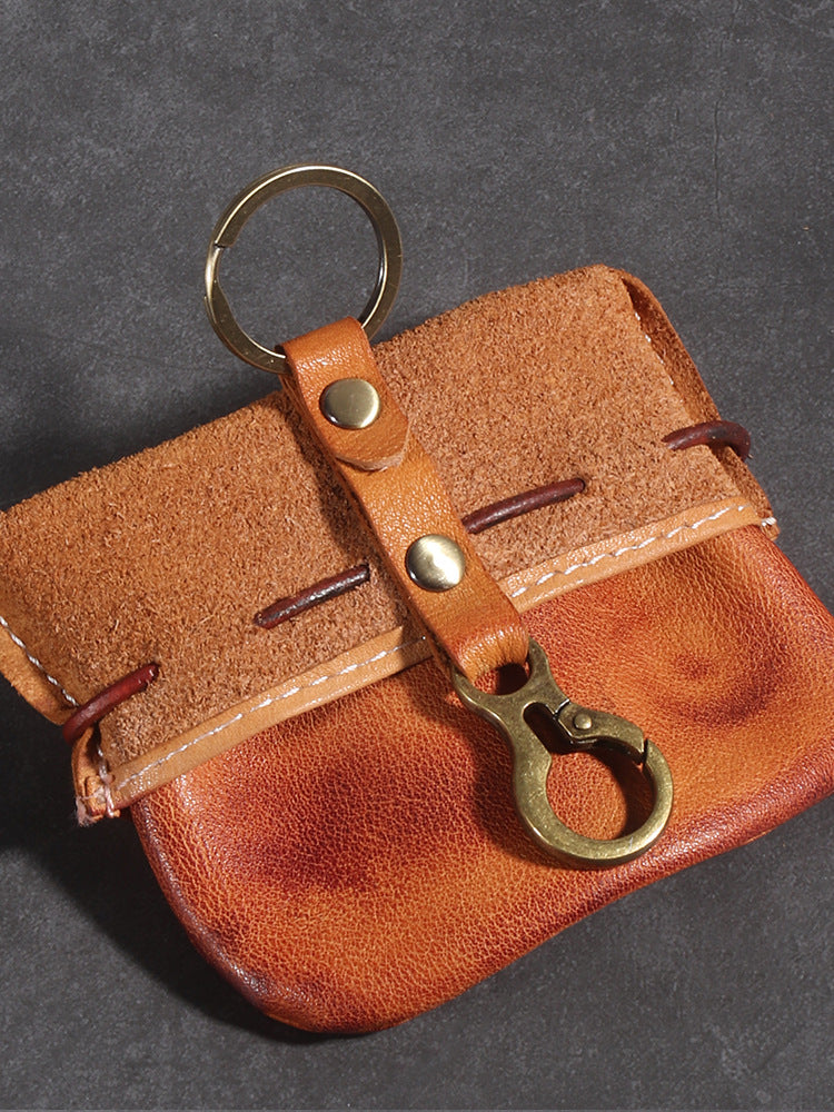 Antique Leather Coin Bag