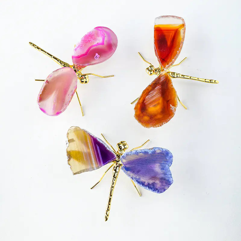 Natural Agate Dragonfly Crystal