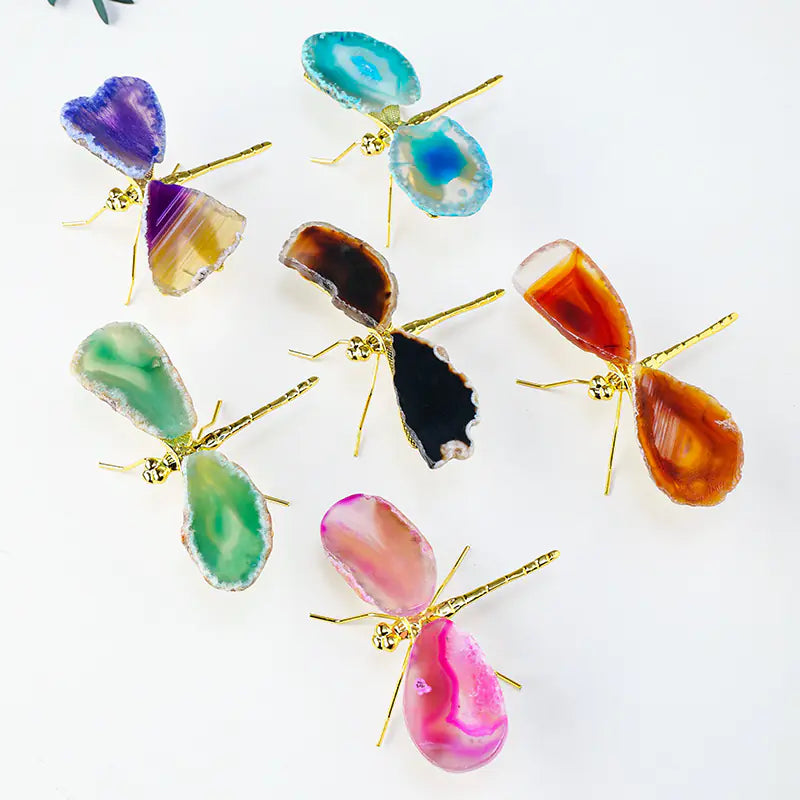 Natural Agate Dragonfly Crystal