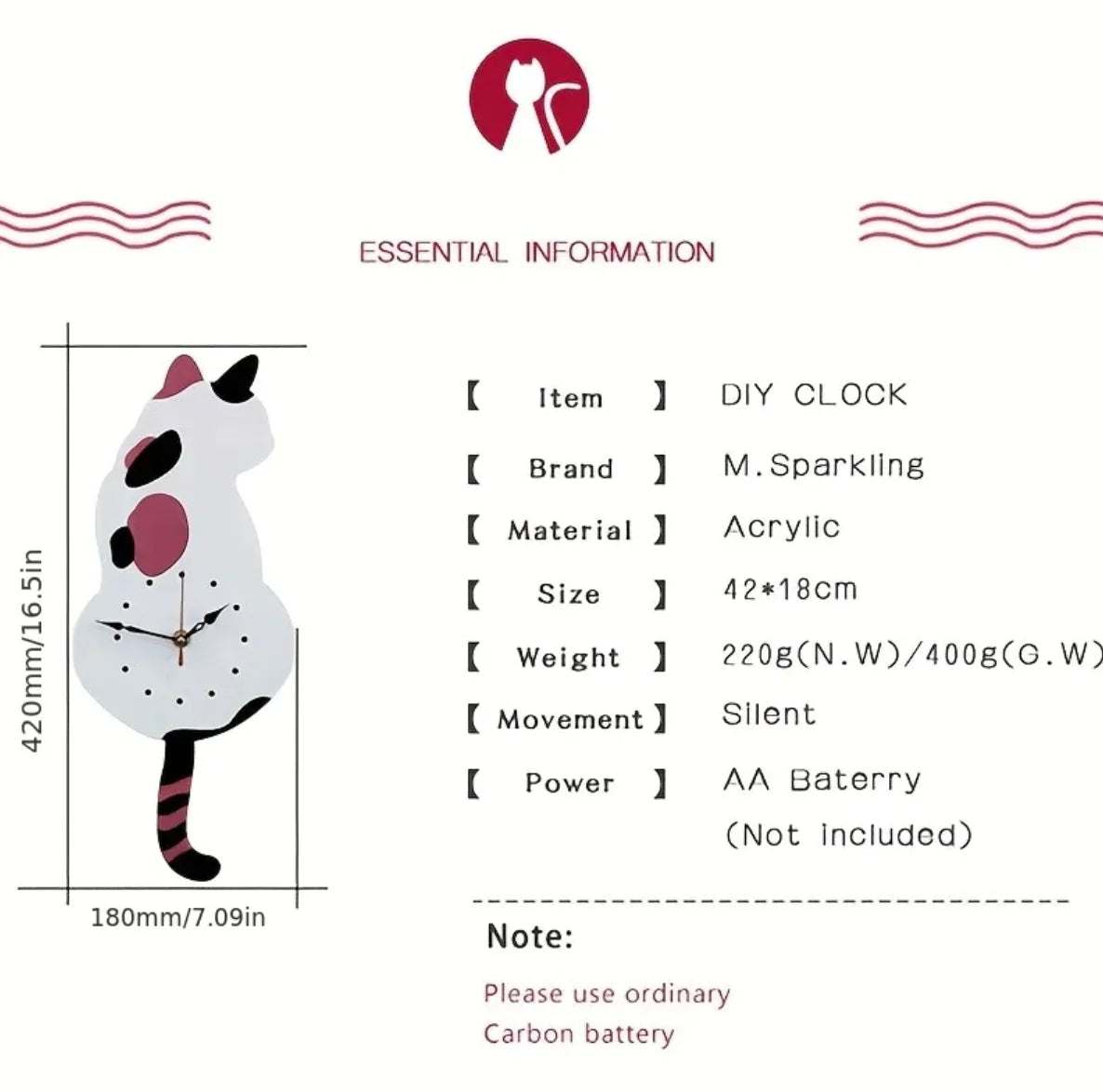 Mystical Cat Clock Sorceress Sanctuary