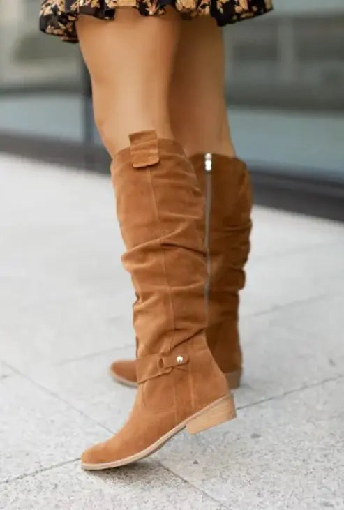 Zipper High Boots