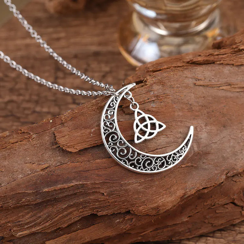 Celtic Knot Moon Necklace