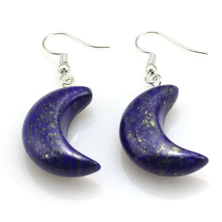 Natural Stone Meniscus Earrings