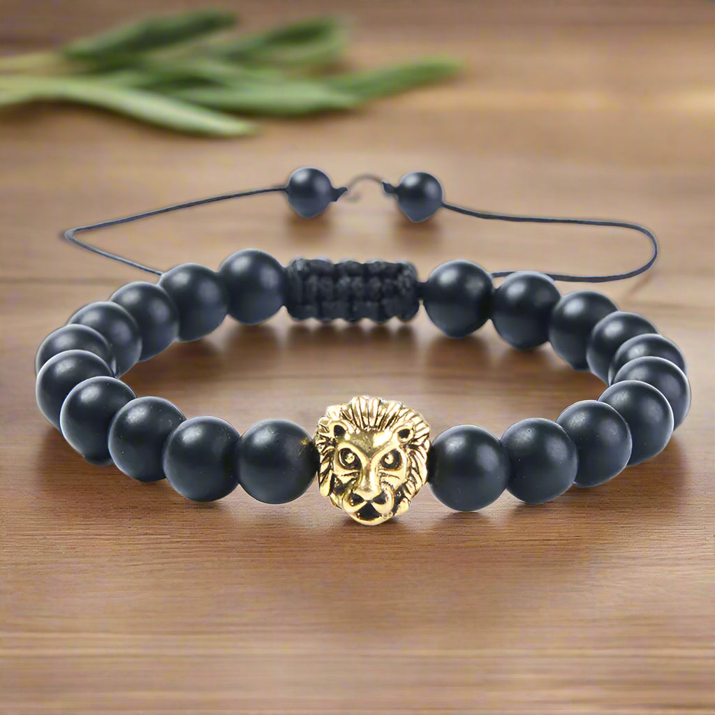 Black Dragon & Lion Head Bracelet Sorceress Sanctuary