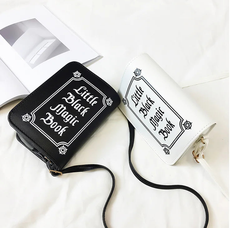 Little Black Magic Book Chain Crossbody Bag for Women
