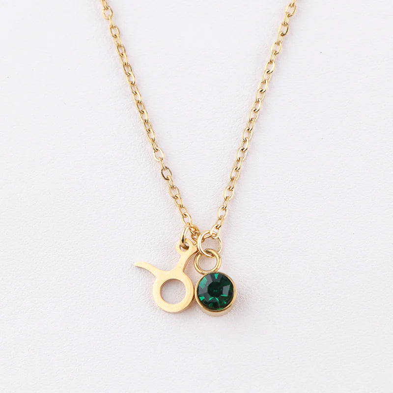 Zodiac Birthstone | Gold Necklace
