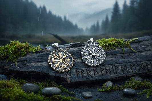 Nordic Viking Rune Compass Stainless Steel Necklace Sorceress Sanctuary