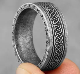 Knot Runes Stainless Steel Ring Sorceress Sanctuary