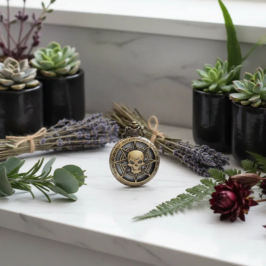 Skull Vintage Pocket Watch - Sorceress Sanctuary