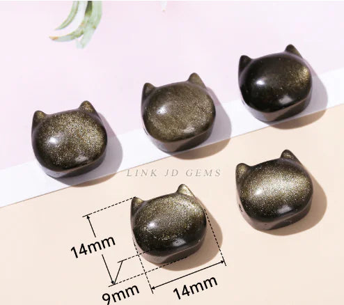 Black Shining Obsidian | Cat Pendant