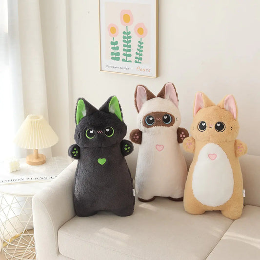 Siamese Cat & Pig Long Plushies