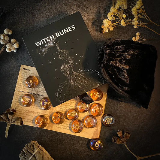 Glass Rune Stones Set
