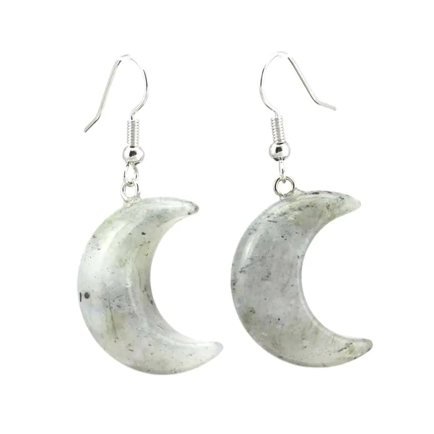 Natural Stone Meniscus Earrings