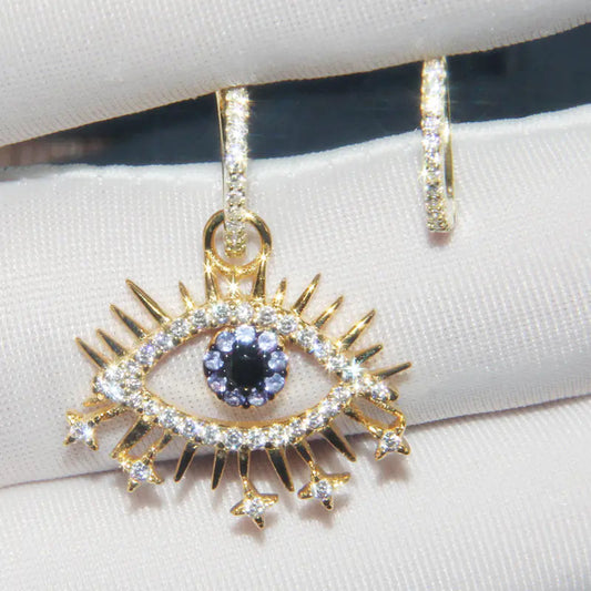 Devil Eye Hoop Earrings Sorceress Sanctuary