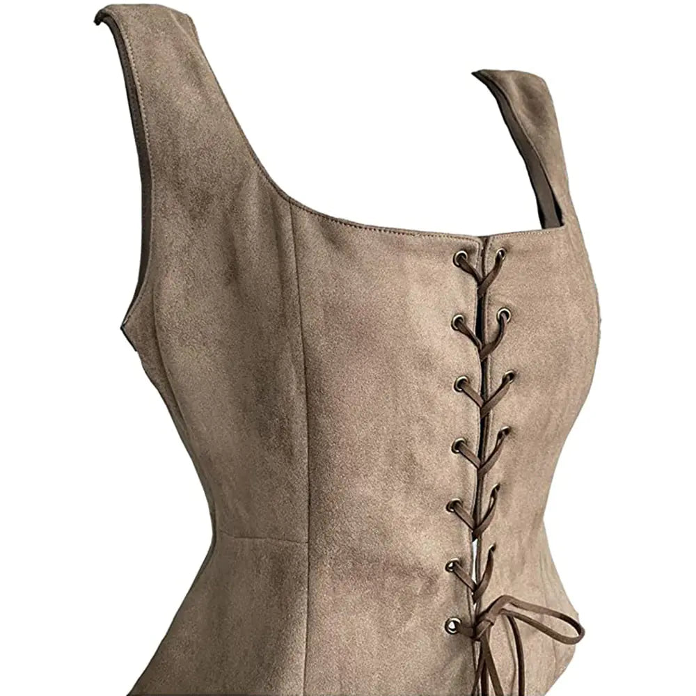 Suede Vest Corset Sorceress Sanctuary
