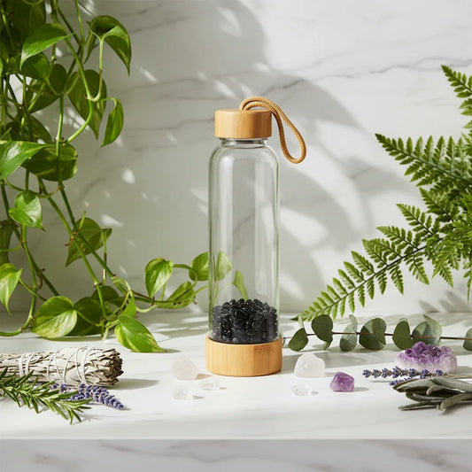 Crystal Energy Glass Bottle - Sorceress Sanctuary