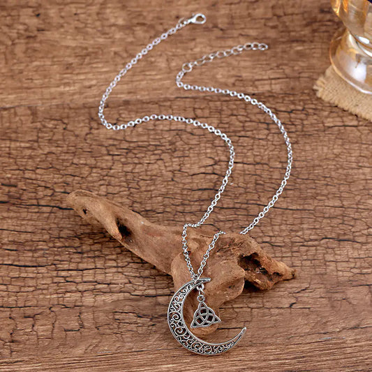 Celtic Knot Moon Necklace Sorceress Sanctuary