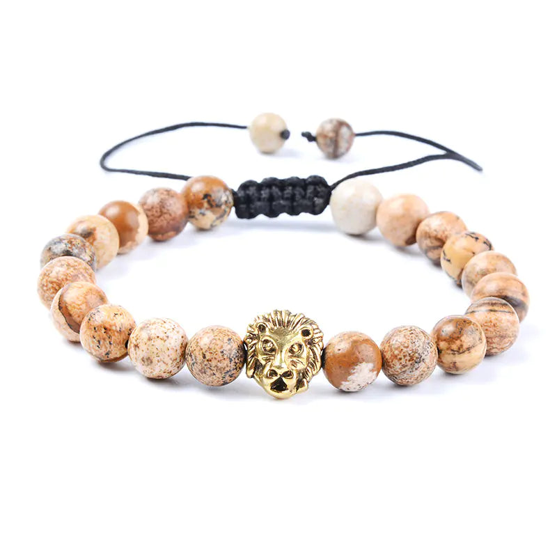 Black Dragon & Lion Head Bracelet Sorceress Sanctuary