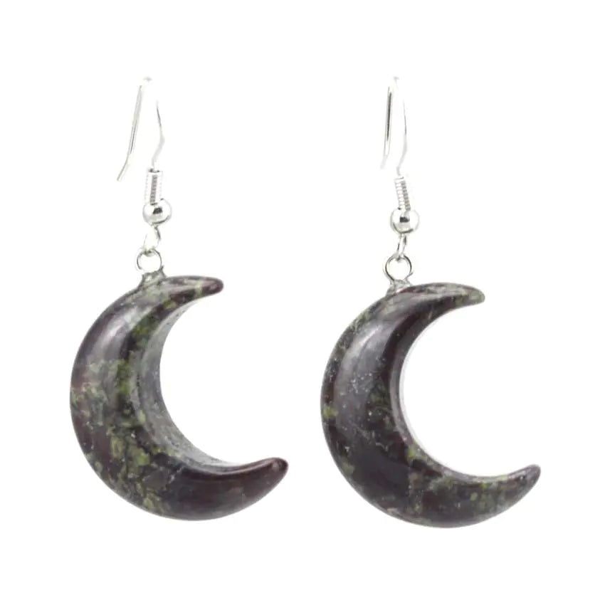 Natural Stone Meniscus Earrings