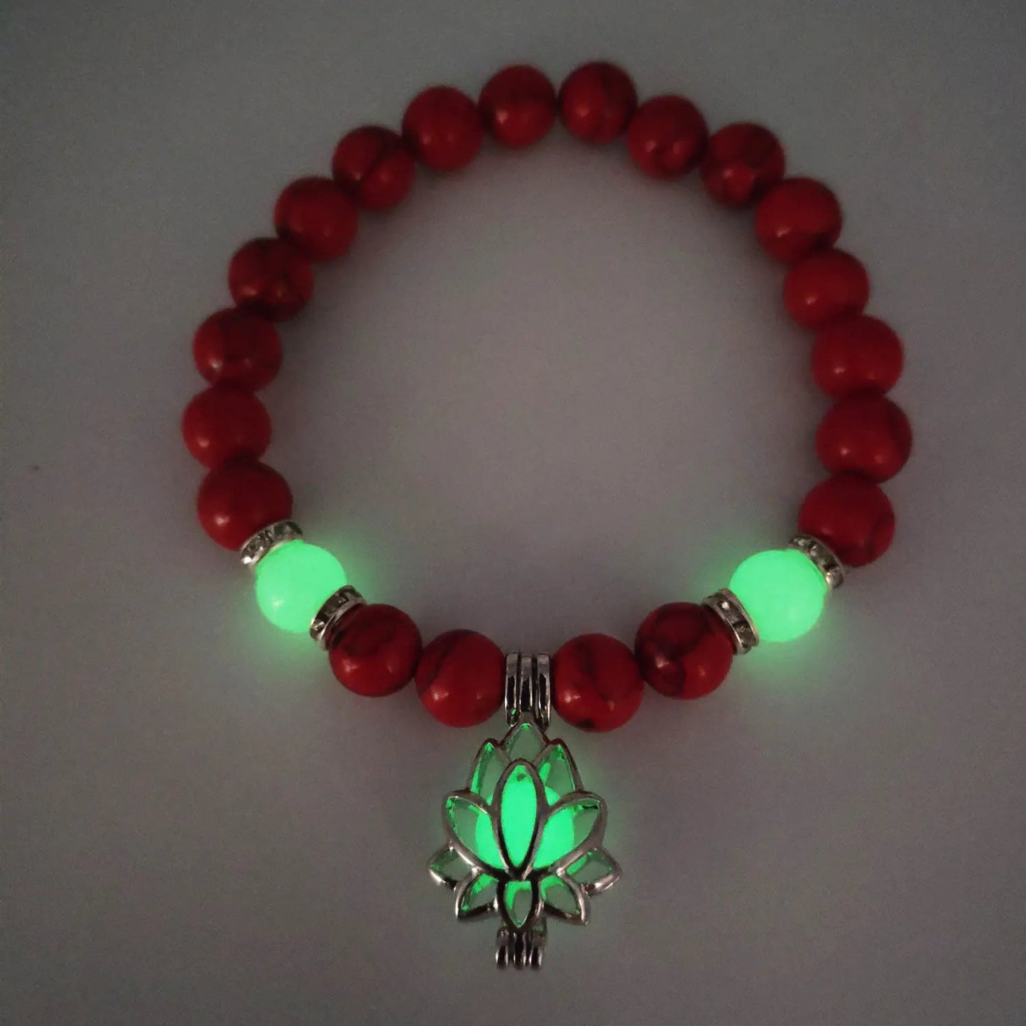 Glowing Turquoise Bead Energy Bracelet Sorceress Sanctuary
