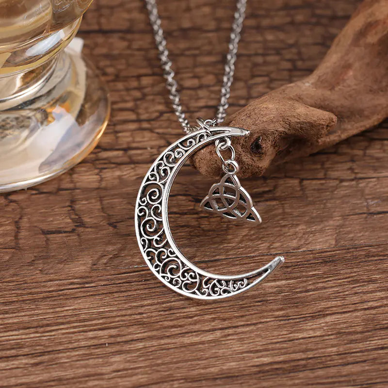 Celtic Knot Moon Necklace Sorceress Sanctuary
