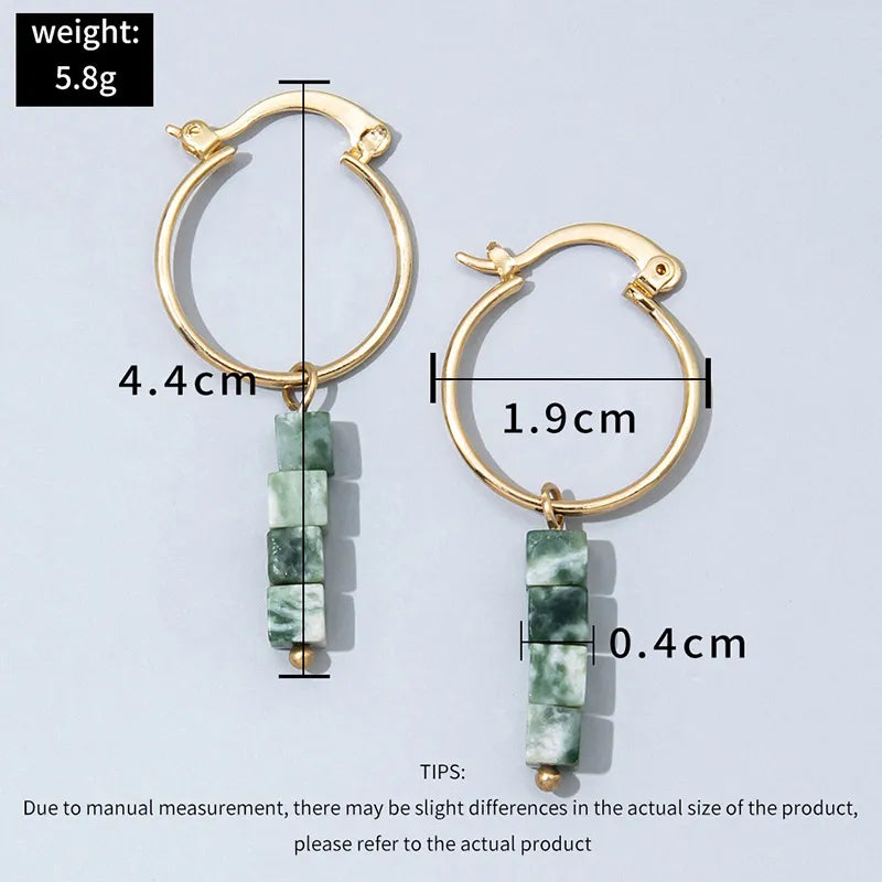 Broken Malachite | Natural Stone Earrings