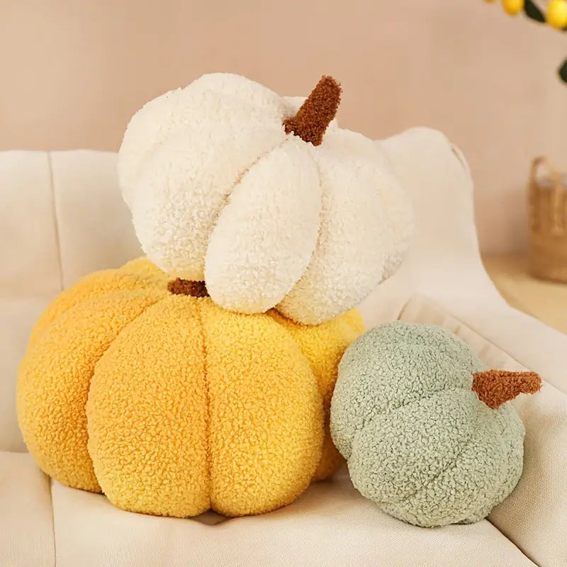 Plush Pumpkin Throw Pillow