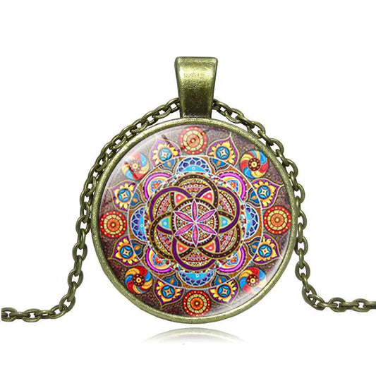 Vintage Mandala Chakra Necklace Sorceress Sanctuary