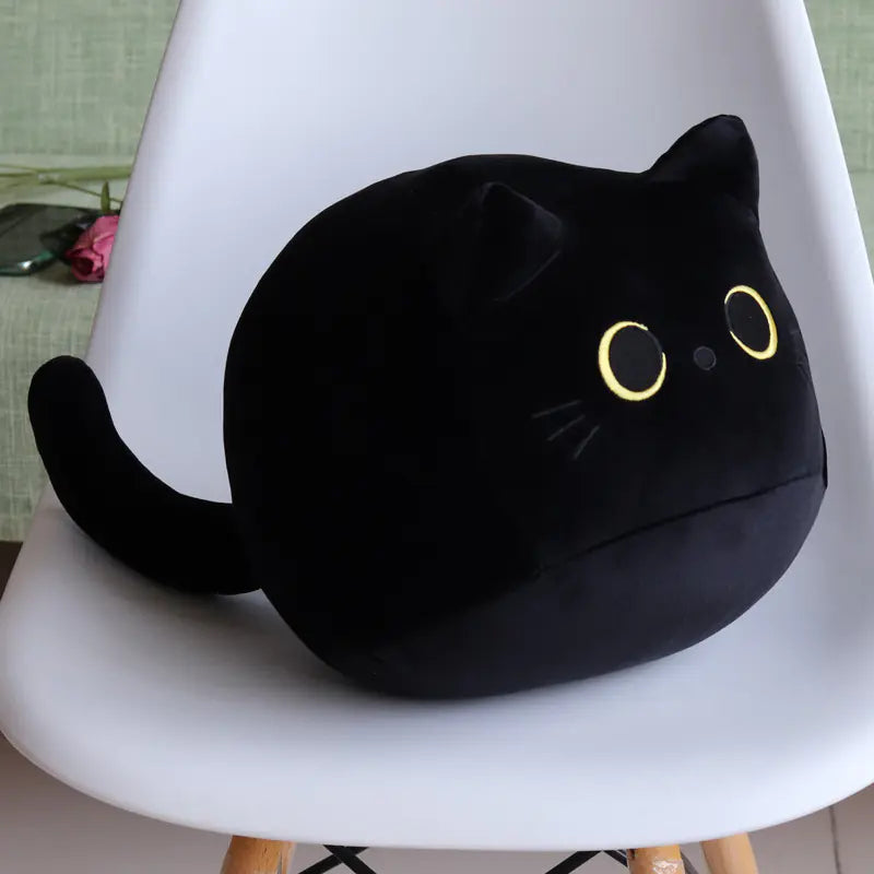 Cute Black Cat Plush Pillow