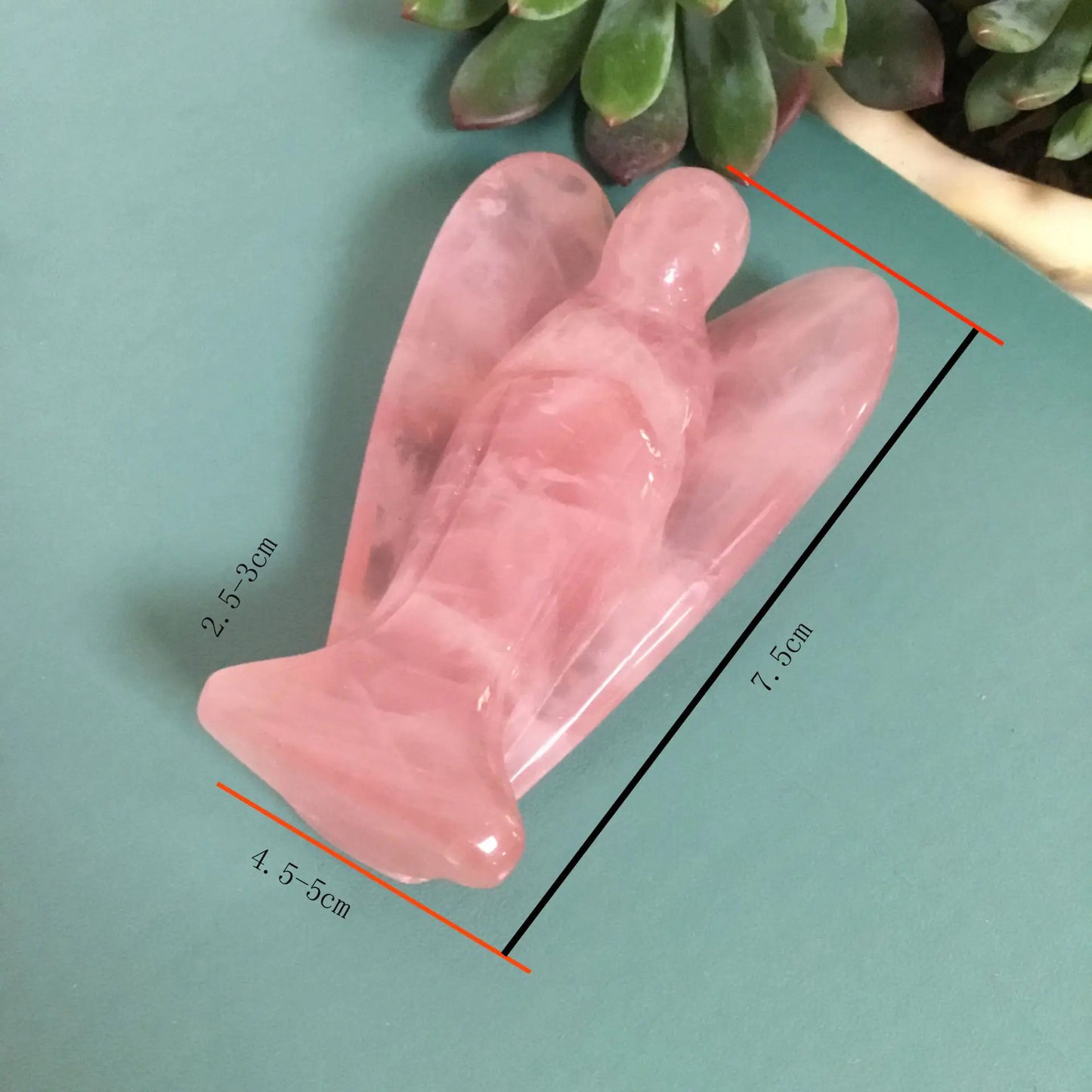 Natural Rose Quartz Angel