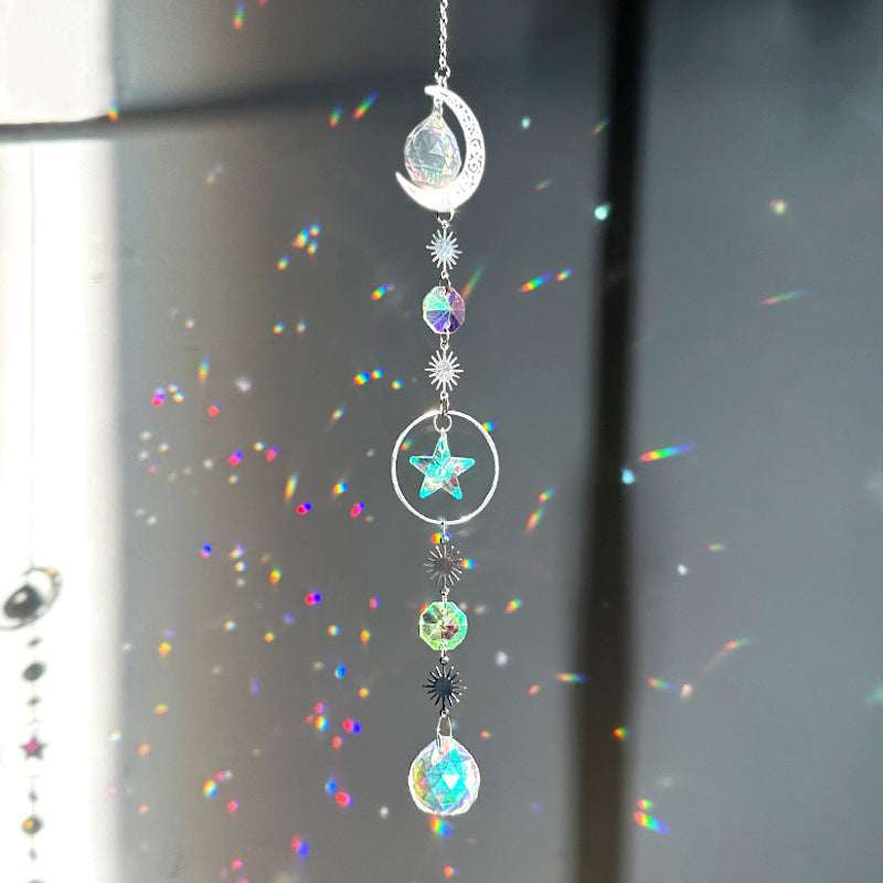 2023 Modern Minimalist Star and Moon Crystal Wind Chime