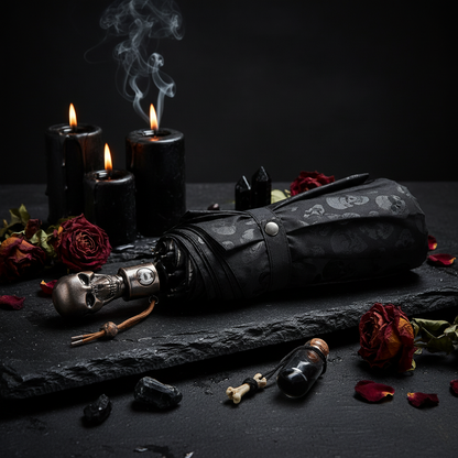 Folding Umbrella with Skull Design Sorceress Sanctuary