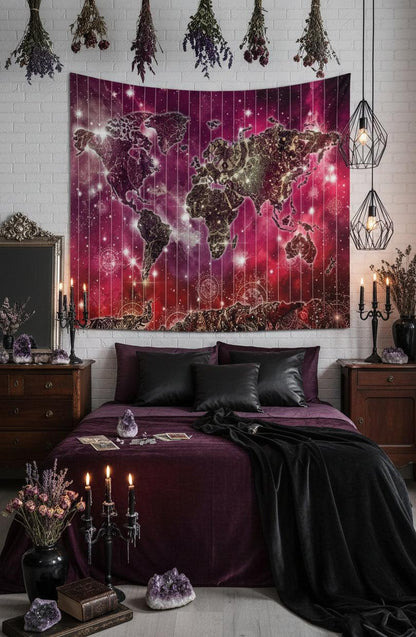Nordic Style Tapestry Wall Decor for Bedroom or Dorm Sorceress Sanctuary