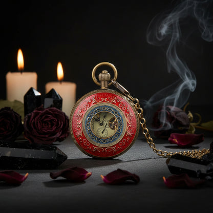 Luxury Vintage Large Brass Mechanical Pocket Watch Sorceress Sanctuary